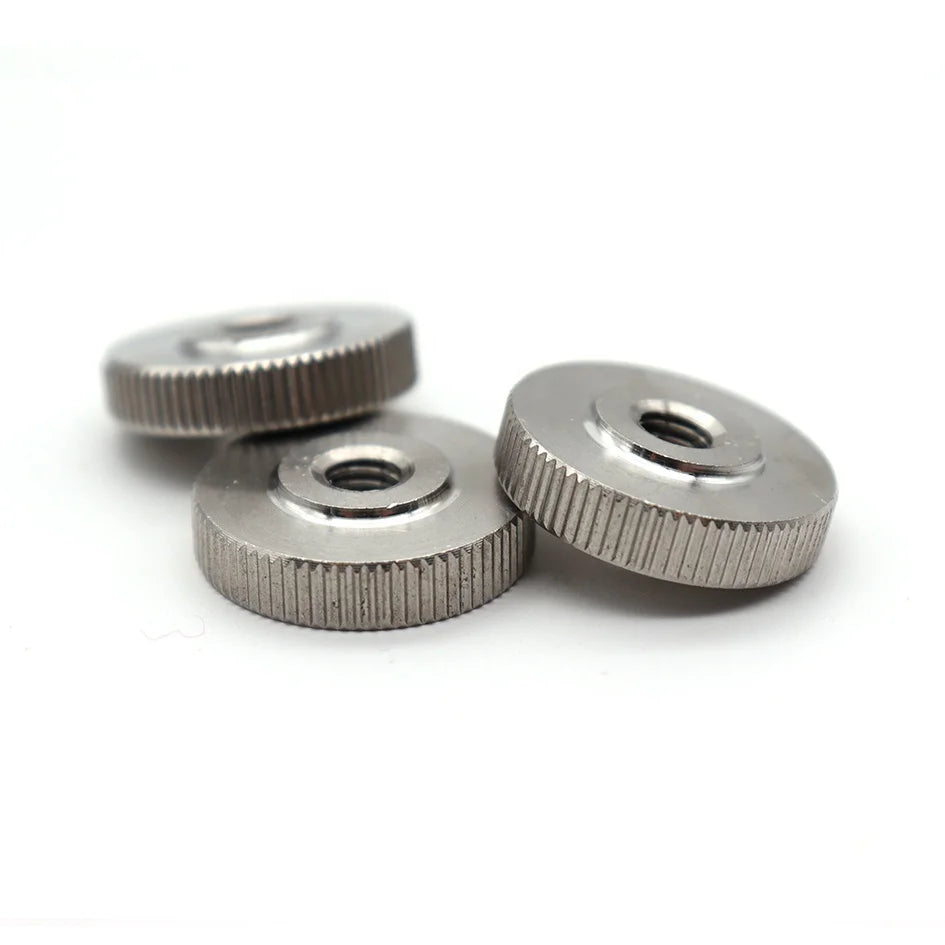 DIN467 Stainless Steel 304 316 Zinc Plated Knurled Hand-screwed Nut M3 Metric for Mining Applications