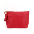 Newest Style Simple Elegant Tassels Clutch Bag Hand Bag Customized Women's Solid Tassel PU Leather Cosmetic Travel Bag