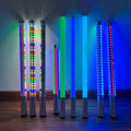 80cm 120cm 200cm Rechargeable Aluminum LED Strobe Baton Colorful Sparkler Light LED Dance Wand for bar DJ Party Bar Nightclub