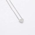 Fine Jewelry 925 Sterling Silver Cubic Zircon Heart Pendant Necklace for Women Heart Locket Necklace