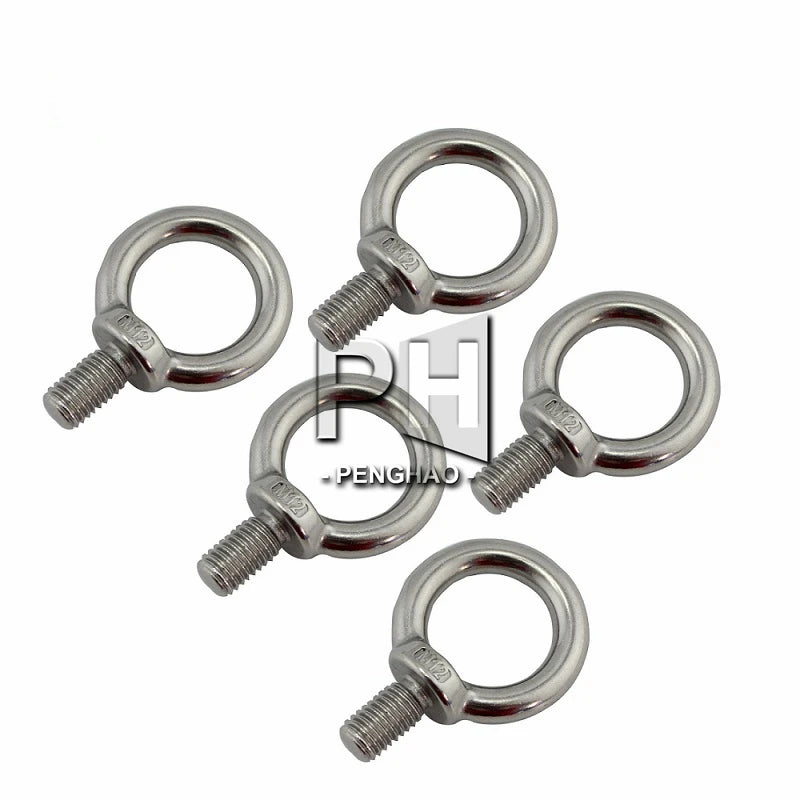 304 Stainless Steel JIS 1168 Lifting Ring Eye Bolt M5 M6 M8 M10 M12 Heavy Duty Thread Eye Bolt