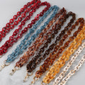 Hot New Summer Mobile Phone Anti-loss Chain Amber Custom Temperament Retro Leopard Acrylic 80cm Long Neck Phone Chain Women FS