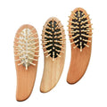 Wholesale Custom Logo Portable Bamboo Mini Hair Brush Compact and Cushioned Detangling Paddle