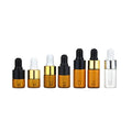 Wholesale Hot Selling 1ml Vial Glass Bottle with Dropper Empty 2ml 3ml 5ml Balm Amber Essence Oils Serum Sample Bottles