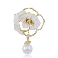 MM3341 Fashion Camellia Flower Brooch Women Flower Brooch Jewelry Wholesale