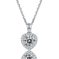 SKA 1ct 6.5mm Moissanite Necklace Earring Sets 925 Sterling Silver Rhodium Plated Bohemian Style CMA Certified Luxury Jewelry