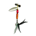 Wholesale SP178 9.5cm 13.9g Metal Spinner Baits Spoon Fishing Lures with Feather Hook