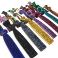 200pcs 60 Colors Glitter Elastic Hair Band Frosted Glitter Hairband Girls Ponytail Holder Metallic Shiny Hair Tie Bracelet