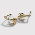 New 925 Silver Collection Fashion Jewelry Gold Plated Zircon Earrings