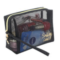 Portable Nylon Mesh Cosmetic Make up Skin Care Organizer Bag Custom Mesh Toilet Wash Bags with Wrist Strap