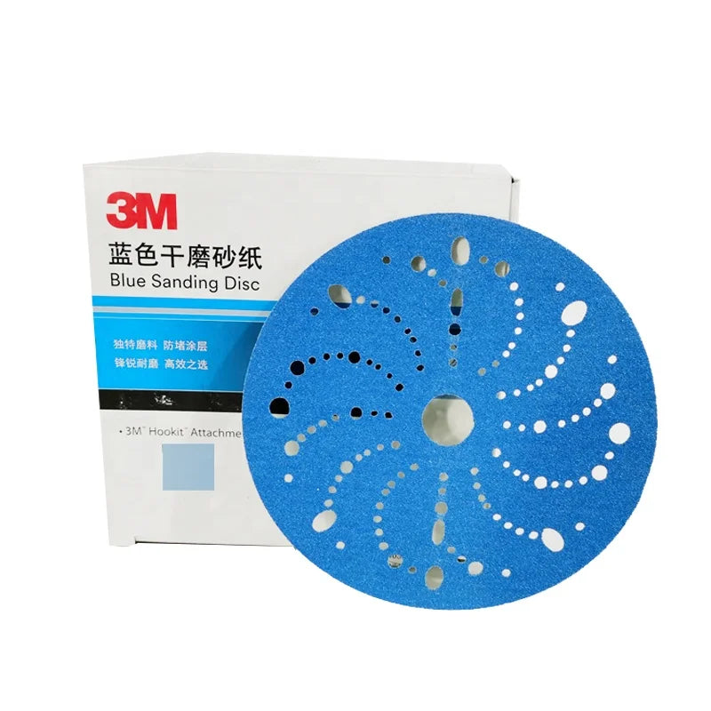 3M 6 Inch Dry Sandpaper Polishing Putty Round Self-adhesive Flocking Porous Suitable for FESTOOL