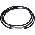 Manufacturer Wholesale Simple Leather Wax Rope Necklace Stainless Steel Buckle 2mm Men's and Women's Jewelry Fashion Necklace