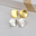 S925 Silver Simple Stud Earrings with Oval Frosted Design DIY Accessories Featuring Pearl Jade Emerald Tire Hair Hare Included
