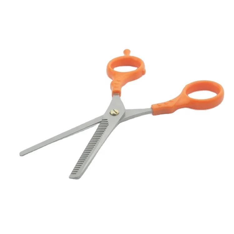 Factory Wholesale 6.75 Inch Barber Shears Plastic Handle Shears Household Hair Thinning Scissors