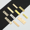 Sewing Brand Name Clothing Metal Label Logo Plate Metal Label for Hats Handbag Jeans