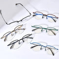 Ins Style Ready Stock Myopic Glasses Optical Latest Fashionable Semi-rimless Eyeglasses