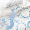 30 Sheets/pack   Handwriting Deep Trace Series Collage Imprint PET Cut Film Stickers Handbook Material Vintage European Priming