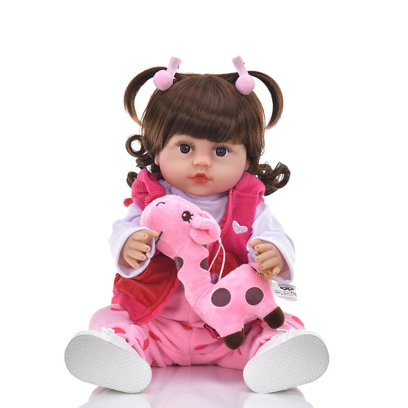 18inch Silicone Reborn Baby Dolls with Function Music Full Body Silicone Doll Realistic Newborn Baby Kids Toys for Girl Gifts