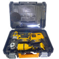 2pcs Portable Power Tools Kits Rechargeable Battery Cordless Electric Impact Wrench Brushless Angle Grinder Combination Tool Set