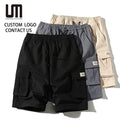 Liu Ming Wholesale Custom Logo Fashion Summer Men Casual Multi Pocket Cotton Loose Board Cargo Shorts