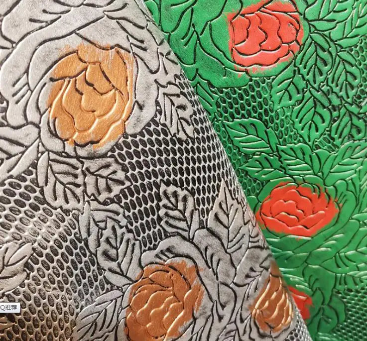 High Quality Embossed Vinyl Leather Fabric Colored Textured For Bags/Shoes/Upholstery/Sofa/Furniture/Golf Letter Printed Stretch