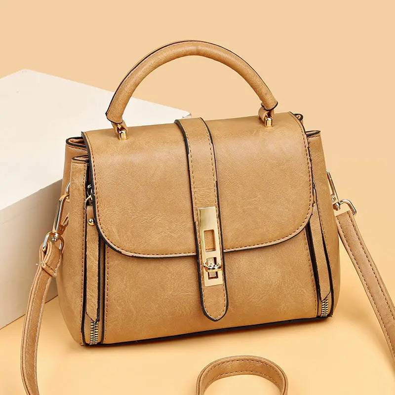 Factory Cheap 2026 Vintage Classic Handbag Pure Elegant Ladies Tote Bags Women's Fashion Soft Leather Shoulder Bag