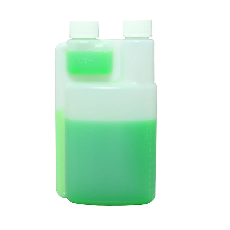 Hot Sale 500ml HDPE Plant Fertilizer Measuring Bottles with Screw Cap Screen Printing Double Neck for Liquid Fertilizer Petrol