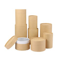 Wholesale Fashionable Brown Gift Paper Kraft Cardboard Non-Foldable Carton Tube Round Cylinder Tea Storage Boxes