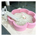 Popular Flower Ball Pit Kids Playground Equipment White and Pink Soft Play Petal Ball Pit With Slide