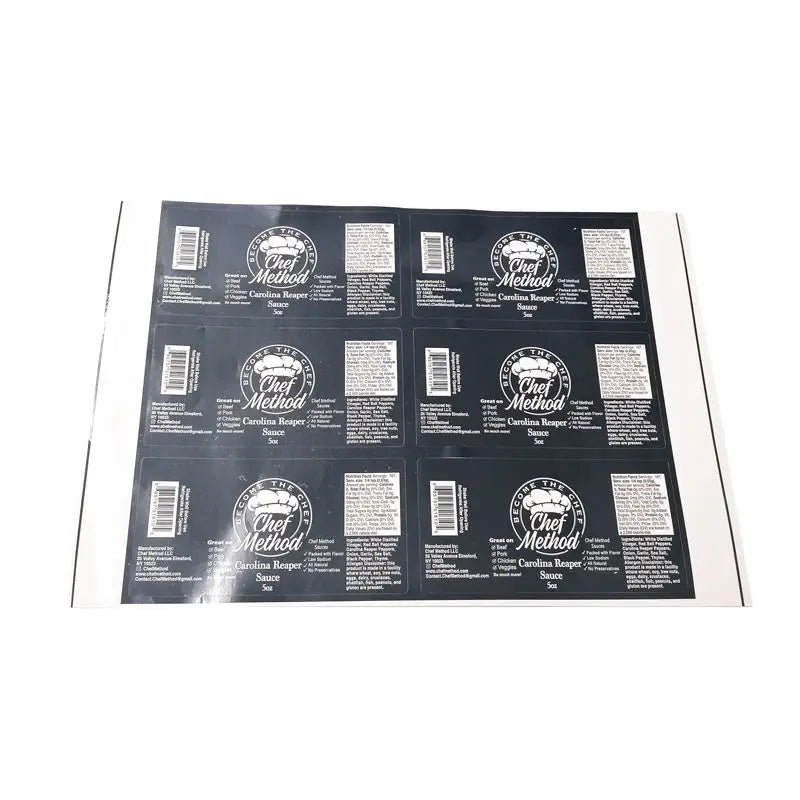 Custom Self Adhesive Food Chocolate Packaging Laminated Paper Printing Label Lollipop  Waterproof  Sticker