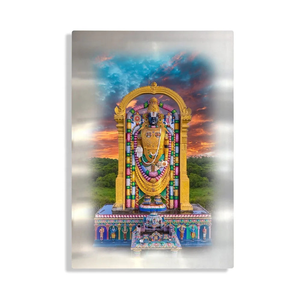 Printed on Aluminum Plate Indian Art Ganesha Religious Buddha Hindu Gods Metal Painting