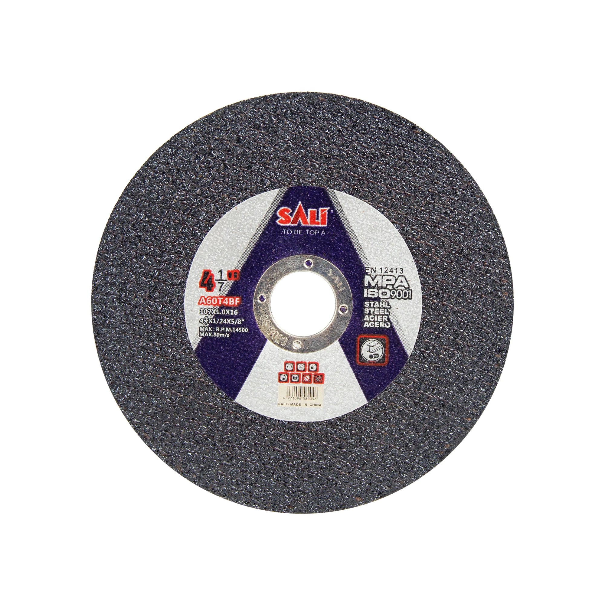 For 4-1/2" Aluminum Oxide Abrasive Disc High Hardness BF Resin Bond 107x1x16mm OEM 80m/s Steel/Metal 3-Year Model A010006