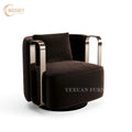 Luxury Velvet Stainless Steel Upholstered Armchair Stylish Hotel Lobby Sofa Furniture New Design 2022