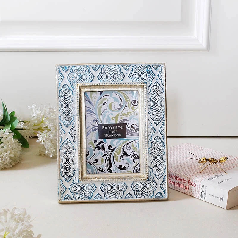 Rustic Style Vintage Wedding Mirror Frame Handmade Eco-Friendly Resin Household Adornment