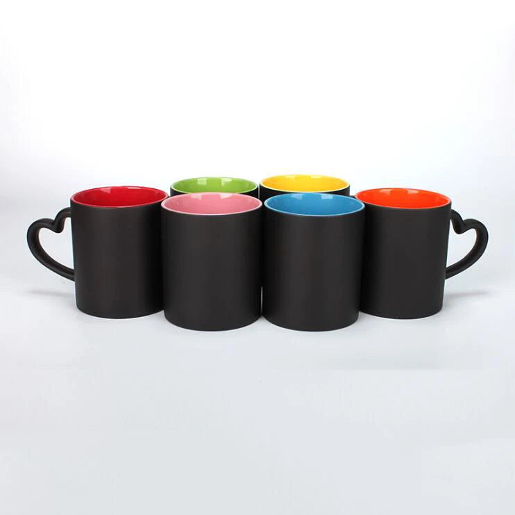 11oz Sublimation Ceramic Magic Mug Color-Changing Advertising/Business/Valentine's Day Gift with Inner Color