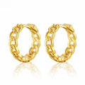 Fine Female 18k Gold Cuban Chain Women Hoop Earring for Cuff Ear with Good Quality