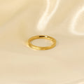 Competitive Price Stainless Steel 18K Gold Plated Simple Low Price Waterproof Rings for Unisex