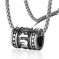 Factory Direct Buddhist Six-character Mantra Pendant Titanium Steel Men's Retro Necklace Accessories Wild Religious Jewelry