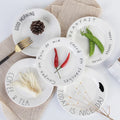 Nordic Creative French Alphabet Breakfast Plate Household Dish Cake Dessert Plate