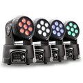 7*10W RGBW 4 in 1 Moving Head Beam Light With Remote Control Stage Lighting Equipment
