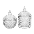 Modern Simple Yurt Design Multi-Functional Glass Candy & Jewelry Jar with Creative Cotton Swab for Makeup Food Storage Container
