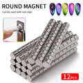 Hot Sale 12pcs/bag Round Shape Strong Nail Tips Cutter DIY Manicure Tool Nail Art Magnets