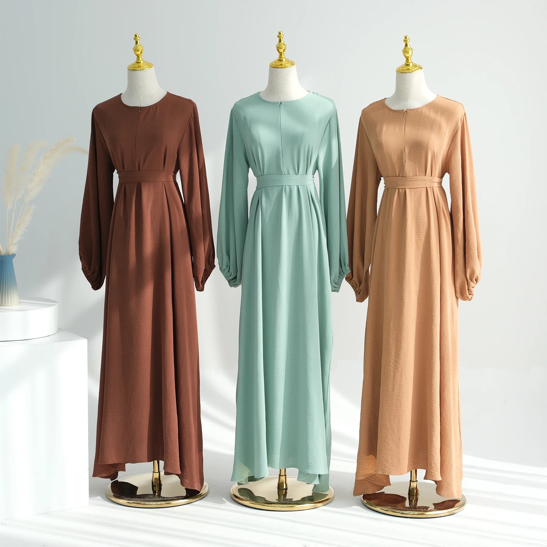 Mexizo 2025 Anti-Static Prayer Abaya Set for Women Wrinkle-Resistant Polyester Matched Khimar Plus Size 2-Piece Muslim Dress