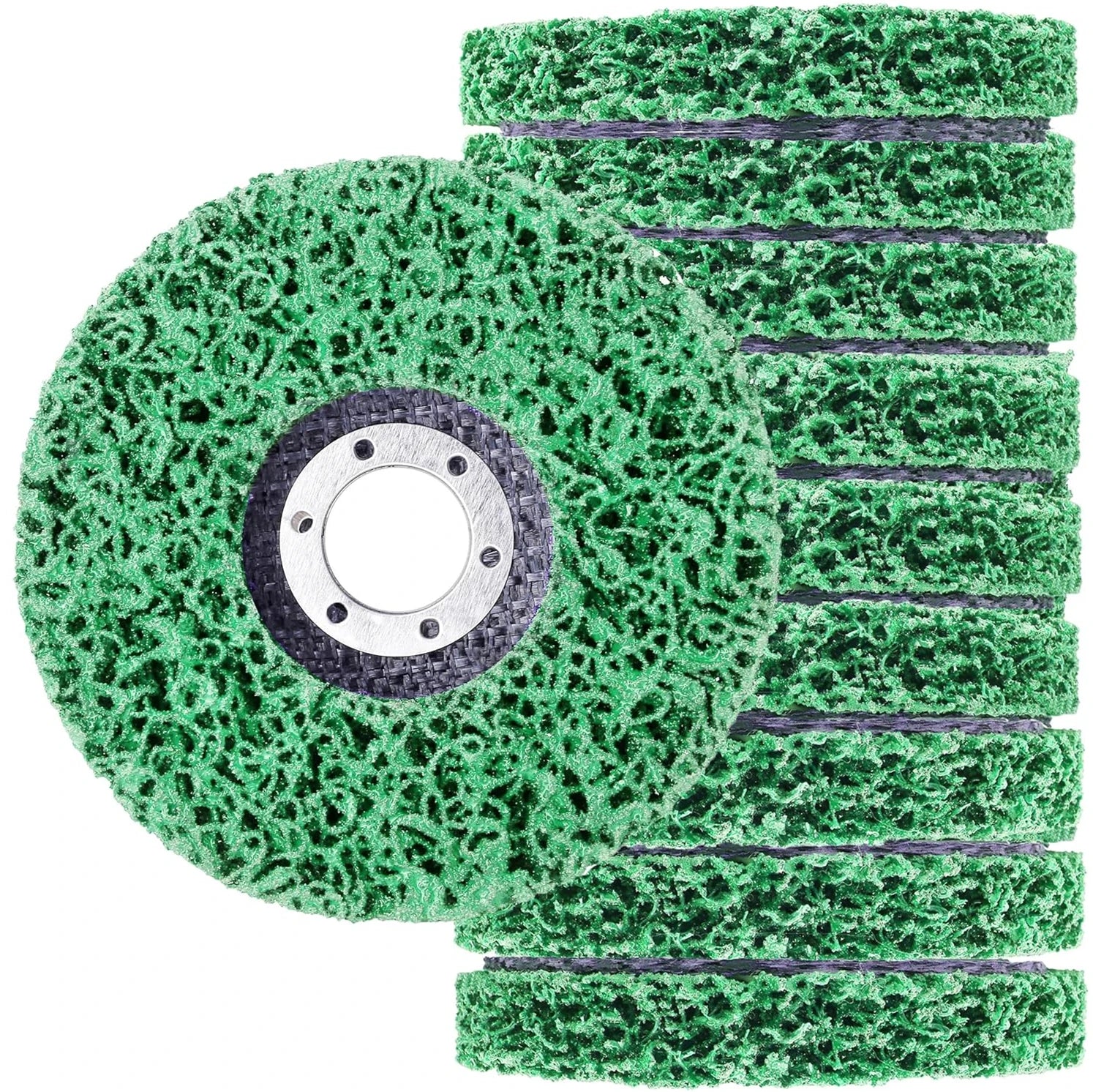 PEXMIENTAS Green Color 115mm Abrasive Tools Silicon Paint and Oxidation  Rust Removal Cleaning Poly Strip Disc Grinding Wheel