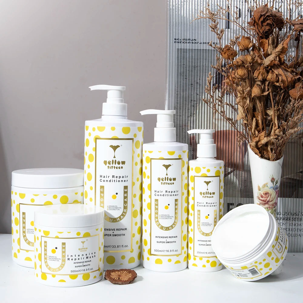 Private Label Herbal Moisturizing Hair Repair Shampoo & Conditioner Cream with Argan Oil and Coconut Oil for Damaged Hair