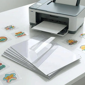 Printable clear Self Adhesive A4 Waterproof Label Inkjet Stickers Paper Full Sheet Transparent Vinyl Sticker Printer Paper