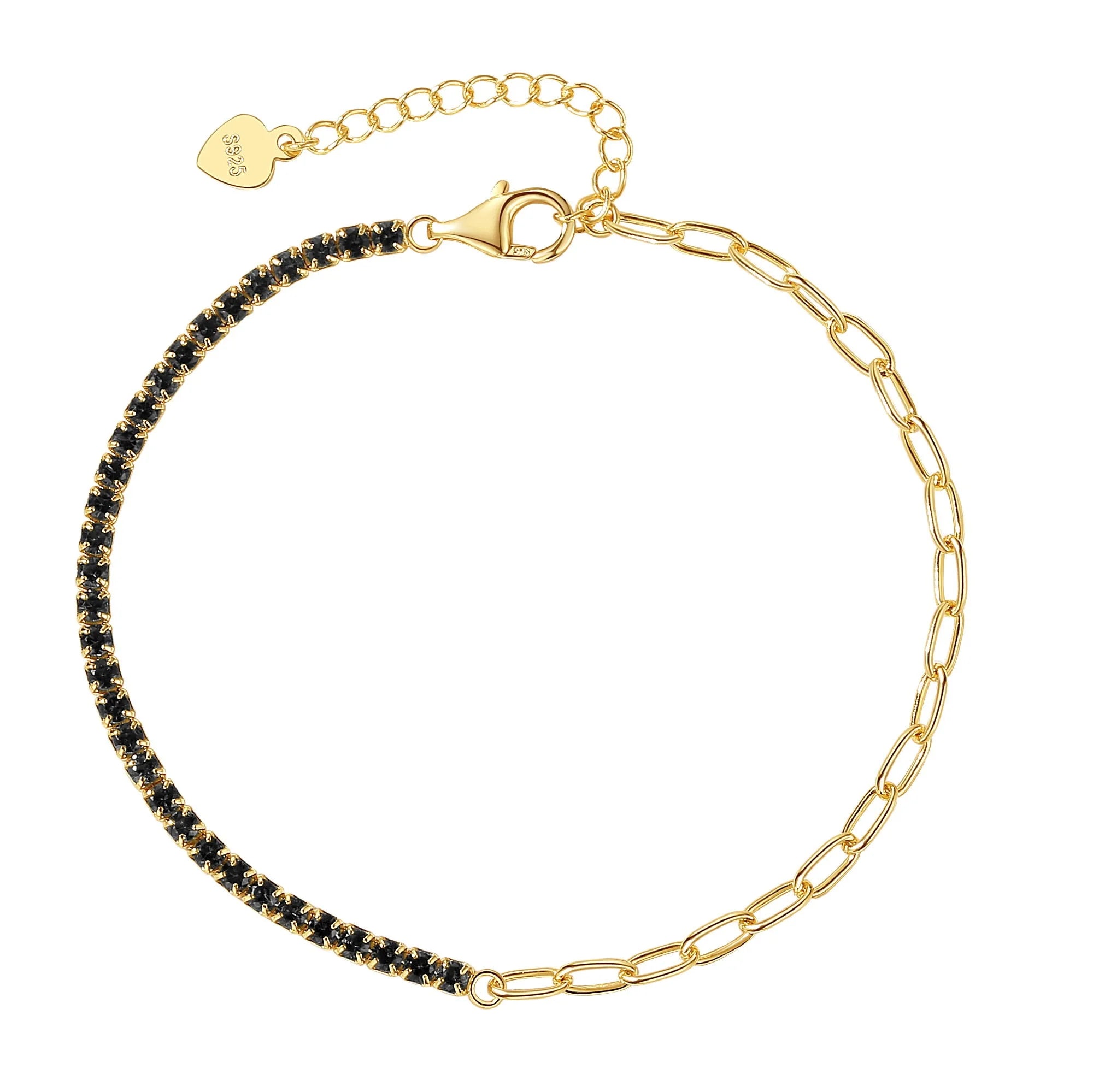 Nagosa Best Sale 18k Gold Vermeil 925 Sterling Silver Jewelry Cubic Zirconia Tennis Chain Bracelets