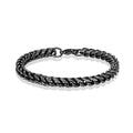 Fashion Trendy Stainless Steel Ancient Silver Chunky Thick Chain Bracelet Jewelry Men 6mm Wide