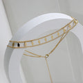 Fashion Jewelry Abundance Rhombus Square Pattern Pendant Necklace Minimalist Choker Necklace Chic Irregular Necklace for Women