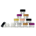5g 10g square Jar Black Lid Cheap Plastic Empty Container for Luxury  Cosmetics Cream Jars